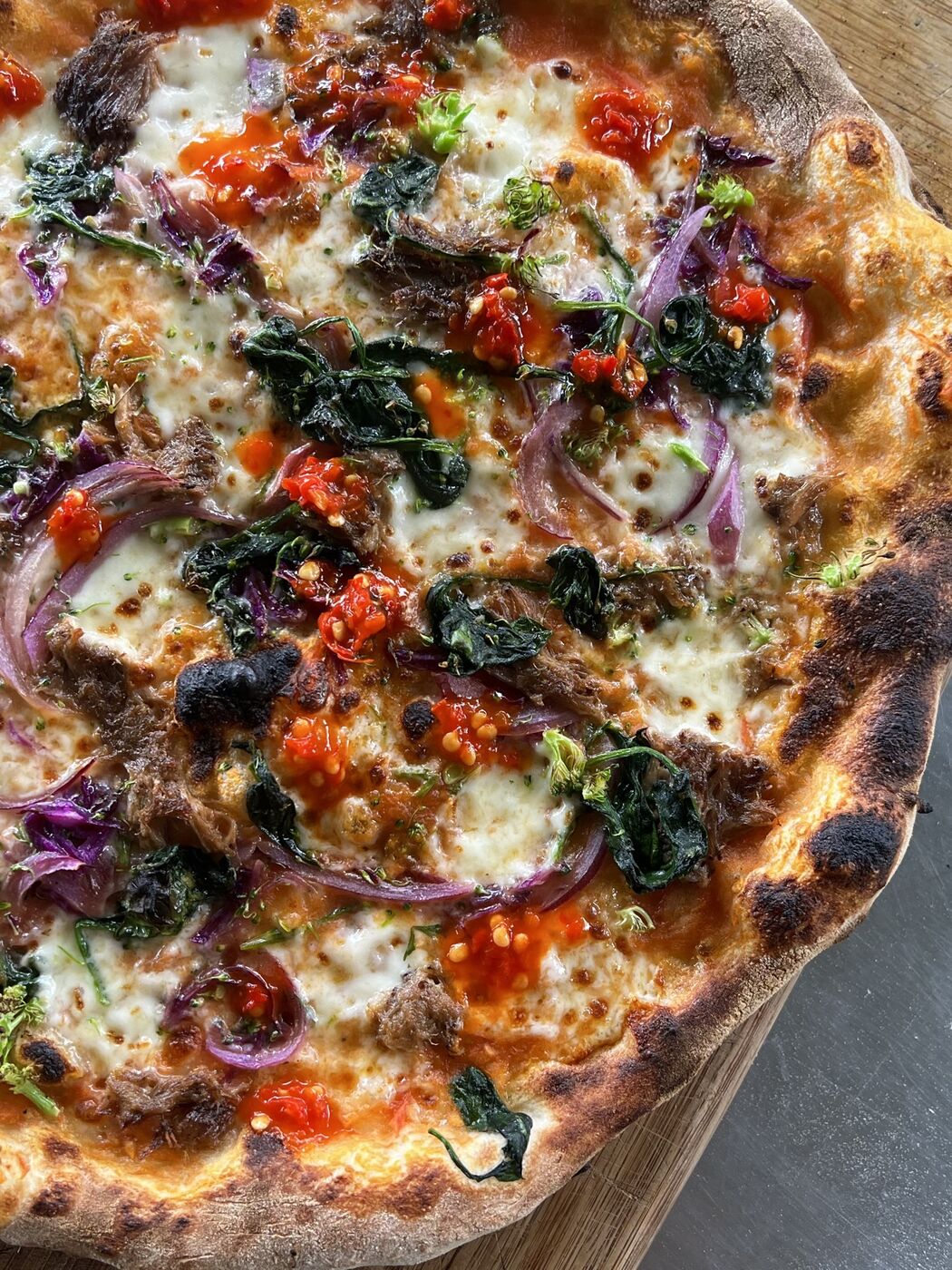 Colorful pizza